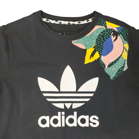 adidas x Her Studio London Floral Accent T-Shirt Dress in Black Women’s XL - Picture 4 of 8